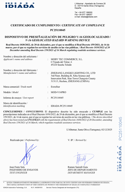 Baliza de Emergencia V16 Homologada – Conexión DGT 3.0 | Seguridad Obligatoria en Carretera