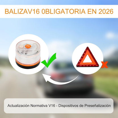 Baliza de Emergencia V16 Homologada – Conexión DGT 3.0 | Seguridad Obligatoria en Carretera