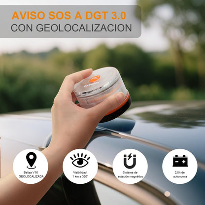 Baliza de Emergencia V16 Homologada – Conexión DGT 3.0 | Seguridad Obligatoria en Carretera