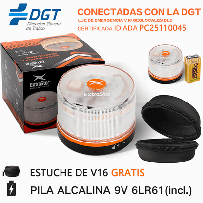 Baliza de Emergencia V16 Homologada – Conexión DGT 3.0 | Seguridad Obligatoria en Carretera