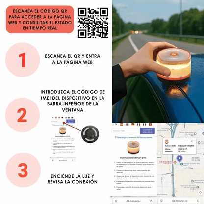 Baliza de Emergencia V16 Homologada – Conexión DGT 3.0 | Seguridad Obligatoria en Carretera